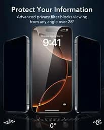 Захисне скло антишпигун ESR Privacy Screen Protector для iPhone 16 Pro 3 шт. (1D76300201) - мініатюра 3