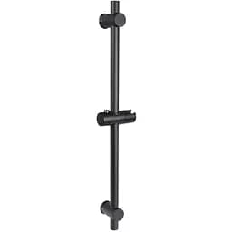 Душевая стойка Qtap с держателем универсальная Lepit, Matt Black, 665 мм, прямоугольная QTLEP82103OB