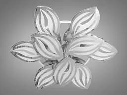 Стельова LED-люстра Diasha 8092/6+3HR 165W, Ø70x12 см, 3 кольори світла, диммер, пульт - мініатюра 3