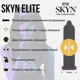 Презервативи Skyn Elite 10 шт ультратонкі, без латексу, максимальна чутливість - мініатюра 2