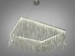 Люстра стельова LED Diasha LSD-800F-HR, 48W, регульована висота 70-155 см, діаметр 80 см, світлодіодна, для коридору та вітальні - мініатюра 2