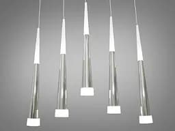 Люстра стельова LED Diasha 3002/5HR, 18W, 4100K, хром, для високих стель, сучасний стиль - мініатюра 3