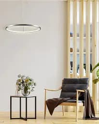 Підвісний світильник, люстра Goldlux 330000 Lea 1 Led 1x20W 4000K 2600Lm IP20 Срібло - мініатюра 2