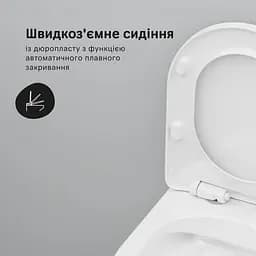 Унітаз підвісний безобідковий AM.PM X-Joy S з сидінням мікроліфт C85A1703SC - мініатюра 4
