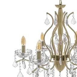 Люстра підвісна Brille кришталева E14 40W BZ (BCL-679S/6) - мініатюра 2