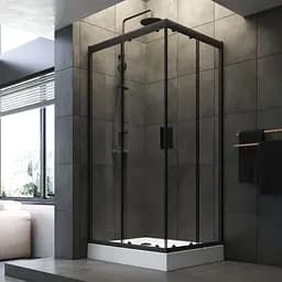 Душове огородження Square Pivot AM.PM Gem 90×90 см, без піддону, хром профіль W90UG-404-9090-MT - мініатюра 3