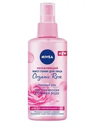 Зволожуючий міст-тонік для обличчя Nivea Organic Rose, з натуральною рожевою водою, 150 мл (94415) - мініатюра 1