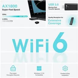 Адаптер WiFi TP-Link Archer TX20U AX1800, USB - мініатюра 7