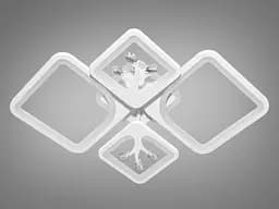 Стельовий світильник LED Diasha 8157/2+2WH, 100W, 3200K-6000K, білий метал, сучасний стиль з пультом - мініатюра 2