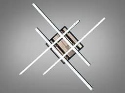 Сучасна стельова LED-люстра Diasha SX1010/4BK, чорна, 60W, акрилові перетинні світлові планки - мініатюра 3