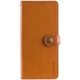 Шкіряний чохол-книжка GETMAN Gallant (PU) для Samsung Galaxy M35 5G Коричневий