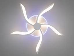 Люстра стельова LED Diasha 2480/5WH, 53W, 3200K-6500K, білий метал, сучасний стиль для дому - мініатюра 2