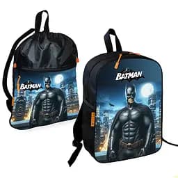Шкільний рюкзак дитячий Бетмен + Сумка для взуття спортивної форми рюкзак-мішок для хлопчика (01672)