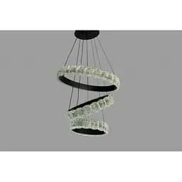 Люстра лед підвісна Linisoln 1533-50x40x30 BK метал, акрил, круги 50-40-30 см, LED-стрічка, 80 Вт - мініатюра 2