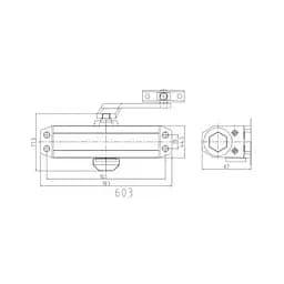 Дверний доводчик Dortec DT-63 Graphite 45-65 кг (63-00067) - мініатюра 9
