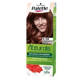 Стойкая крем-краска для волос Schwarzkopf Palette Naturals, без аммиака, 6-68 Карамельный каштановый, 110 мл