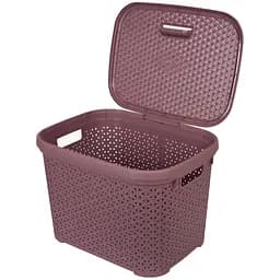 Кошик Diomedea з кришкою 44.5x33.6x31 см 30 л темно-пудровий (К14-803) - мініатюра 3