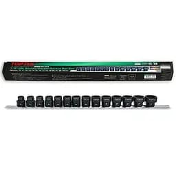 Комплект голівок ударних низькопрофільних з 6-гр. хвостовиком 1/2, 10-24 мм 14 од. Toptul hoz0007595