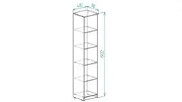 Пенал Анжело Ferrum-decor на 5 полиць 1900x400x380 ДСП Дуб Сонома Трюфель 16 мм (FRD-104903) - мініатюра 4