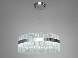 Люстра стельова LED Diasha 828/500CH 66W, хром, для спальні, кришталь, регульована висота - мініатюра 3