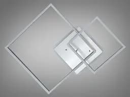 Стельова LED люстра хром мат 84Вт пульт 14м² - мініатюра 3