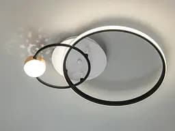 Люстра стельова LED Diasha MX2986-2A WH+BK, 35Вт, білий+чорний, діаметр 39 см, для коридору, спальні, кухні - мініатюра 2