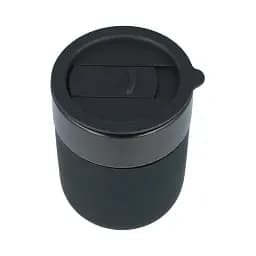 Кавові чашки 295 мл з кришками OldBro Cute Travel Mugs з захисним силіконовим чохлом Black - мініатюра 2