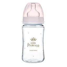 Антиколікова пляшечка Canpol Babies Easystart Royal baby, з широким отвором, 240 мл, рожевий (35/234_pin) - мініатюра 1