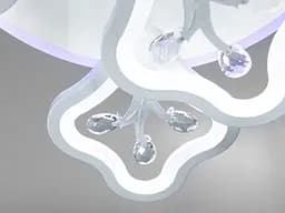 Стельова LED-люстра Diasha 8149/6+3WH 150W, Ø68x14 см, 3 кольори світла, біла - мініатюра 5