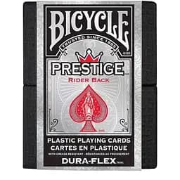 Карти United States Playing Card Company Карти гральні Bicycle Prestige 100% Plastic Dura-Flex (red)