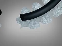 Стильна стельова LED люстра Diasha 2511/400BK чорна 40W з пультом 7 м2 - мініатюра 6