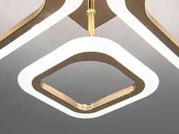 Люстра стельова LED Diasha A8060/2+2G 52W, 2860 лм, золото, сучасний стиль для коридору, вітальні, спальні - мініатюра 3
