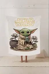 Плед плюшевий на подарунок 3D STAR WARS Малюк Йода 160х200 см - мініатюра 2