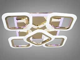 Стельова люстра LED Diasha AS8060/4+1G, 80W, 3200K-6500K, золото, акрил, сучасний стиль з пультом та диммером - мініатюра 4
