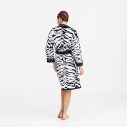 Халат жіночий з плюшевого велюру ексклюзивний Striped 18303 L-XL - мініатюра 4