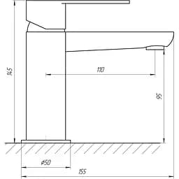 Змішувач для раковини TOPAZ BARTS TB 07202-H36 - мініатюра 4