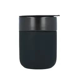 Кавові чашки 295 мл з кришками OldBro Cute Travel Mugs з захисним силіконовим чохлом Black - мініатюра 6