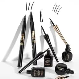 Підводка для очей Eveline Cosmetics Liquid Precision Eyeliner 2000 водостійка чорна 4 мл - мініатюра 2