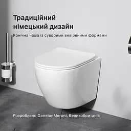 Підвісний унітаз AquaSpin із сидінням м/ліфт AM.PM Like CLA1900SC - мініатюра 3