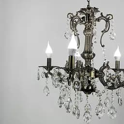 Підвісна кришталева люстра Crystal Life у бронзовому корпусі на 5 ламп Line.F 11549/5 - мініатюра 4