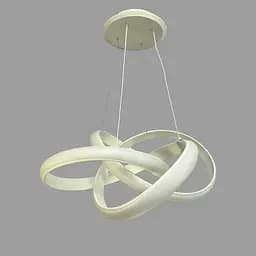 Сучасна підвісна LED люстра для вітальні Linisoln 9031-600 WH біла 215W 60 см 25-30 м2 - мініатюра 2