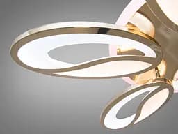 Люстра стельова LED Diasha 8090/6G, 105W, 3200K-6500K, метал, акрил, сучасний стиль для дому, диммер, кольорова підсвітка - мініатюра 4
