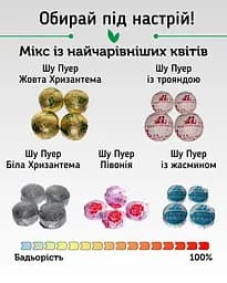 Чай Jinglong Tea Factory Шу Пу Ер Мікс Пу Ерів із квітами, 20 шт. - мініатюра 3