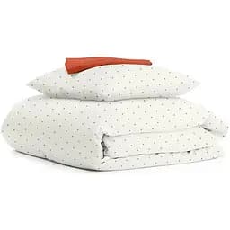 Комплект постільної білизни Cosas Mini dots CS14 Підлітковий білий (DotsGreyMilk_El80-103Orange_155)