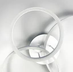 Стельова LED люстра в білому кольорі на 3 кільця Line.F A 8008/3 WH - мініатюра 6