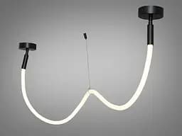 Стельова люстра LED Diasha 9610-1500BK Мотузка, 17W, 935 лм, чорний, для низьких стель, сучасний стиль для коридору, вітальні, - мініатюра 2