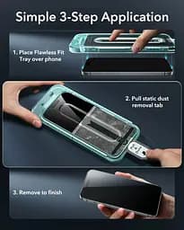 Захисне скло антишпигун ESR Privacy Screen Protector для iPhone 16 Pro 3 шт. (1D76300201) - мініатюра 4