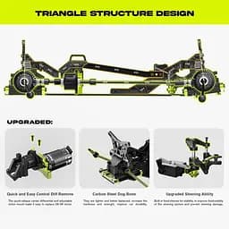 Машинка на радіокеруванні AMORIL 1/10 RTR Безщіткові швидкі RC автомобілі для дорослих, максимум 50 миль на годину Б/в - мініатюра 7