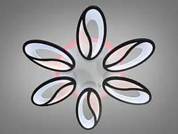 Стельова LED люстра з диммером та LED підсвічуванням, 105 Вт, чорна - мініатюра 3