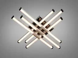 Сучасна стельова LED-люстра Diasha 2532WH+BK dimmer білий + чорний, 60 Вт, з пультом і димером, 68 см, до 10m2 - мініатюра 3